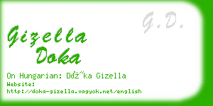 gizella doka business card